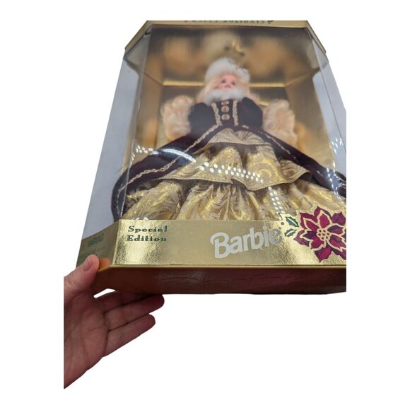 Vintage Barbie Happy Holidays Special Edition Doll Purple Eyes 1996 Mattel 15646 - Picture 15 of 16